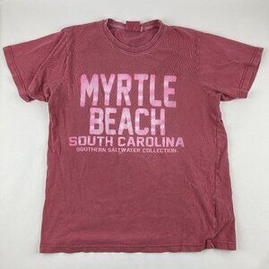 US Vintage Tshirt Mens Small Red Myrtle Beach South Carolina Short Sleeve